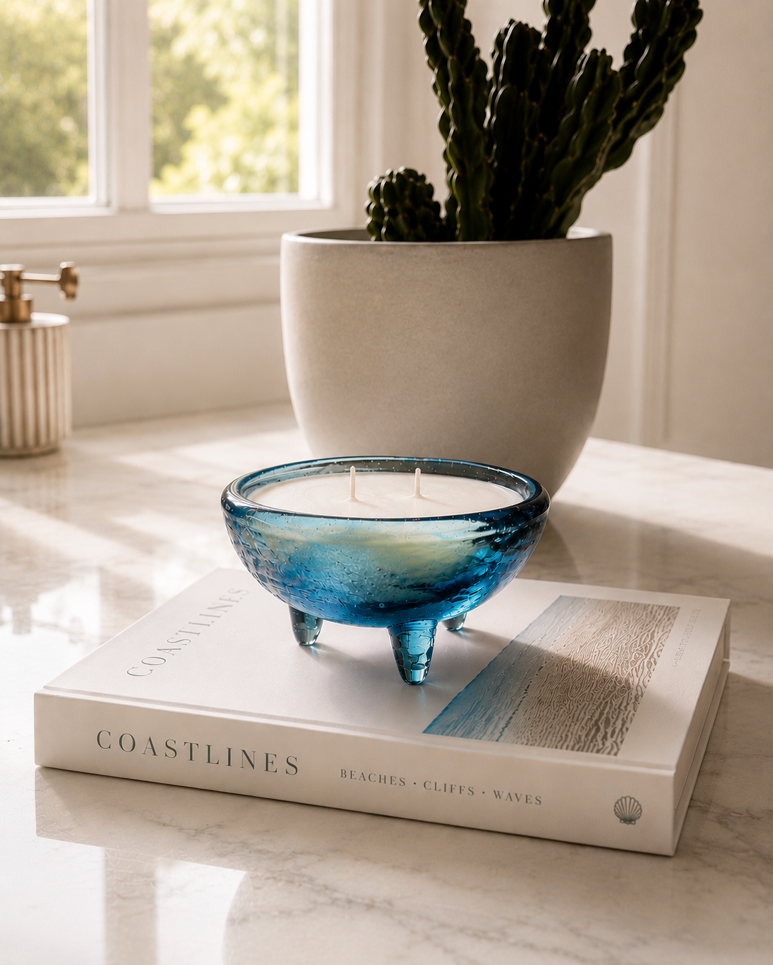 Hand Blown Aqua