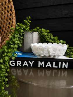 Paneled Grape Milk Glass